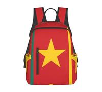 Zaino leggero con bandiera del Camerun, elegante e resistente, per spostamenti quotidiani, viaggi, shopping e scuola
