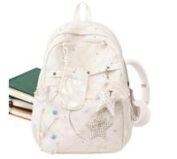 Zaino leggero e | Borsa da viaggio impermeabile | Charm a forma di | Zaino leggero per scuola, per adolescenti, donne, ufficio, scuola, università, palestra, viaggi, attività all'aperto