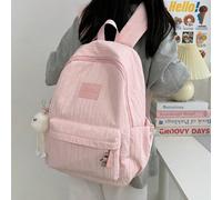 Zaino leggero in stile campus retrò, zainetto personalizzato stile "soft girl" coreano INS per scuole medie e superiori, con motivo a quadri e pendente, forniture per il ritorno a scuola ColoratoNylon