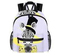 Zaino leggero per bambini da 3 a 8 anni con tutti i Knids of Flower Tree sfondo nero, Multicolore 11, 25.4x10x30 CM/10x4x12 in