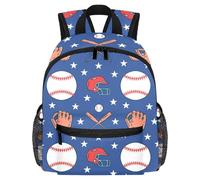 Zaino leggero per bambini da 3 a 8 anni, per scuola materna, baseball, softball, sport, gioco blu, Multicolore 1., 25.4x10x30 CM/10x4x12 in