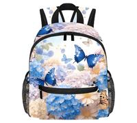 Zaino leggero per bambini, per asilo, scuola, zaino per bambini da 3 a 8 anni, ortensie e margherite floreali farfalle, Multicolore 1., 25.4x10x30 CM/10x4x12 in