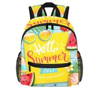 Zaino leggero per bambini, per scuola materna, zaino per bambini da 3 a 8 anni, con strumenti musicali, violoncello retrò, Multicolore 15., 25.4x10x30 CM/10x4x12 in