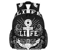 Zaino leggero per bambini, per scuola materna, zaino per bambini da 3 a 8 anni, con strumenti musicali, violoncello retrò, Multicolore 13, 25.4x10x30 CM/10x4x12 in