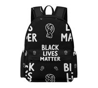 Zaino leggero per college, viaggi e tempo libero con stampa Black Lives Ma