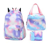 Zaino luminoso per ragazze - Borsa scolastica lucida, borsa da viaggio, leggera, impermeabile, durevole, cinghie regolabili, moderne per studenti, pic-nic all'aperto, lavoro e palestra, Viola con