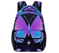 Zaino Magic Moon Moth Mystical Goth Astrology Art Backpack Resistente Daypack Unisex Zaini Per Campeggio Computer Notebook