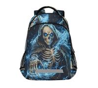 Zaino magico con scheletro, per bambini, scuola, studenti, libri, per ragazzi e ragazze, borsa casual, Scheletro che esegue, Taglia unica
