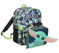 Zaino Mandalorian con borsa per il pranzo Kids GROGU Baby Yoda Set di borse scolastiche abbinate
