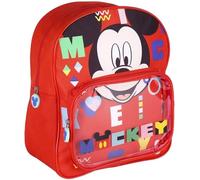 Zaino Mickey Mouse con Tasca Frontale Trasparente - Cinghie Regolabili cm 30