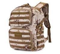 Zaino militare, Zaino tattico, Zaini tattici militari da 40 litri, Borsa da equitazione impermeabile for arrampicata all'aperto Borse for laptop da 16 pollici da viaggio di grande capacità(Camo Sand)