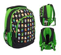 Zaino Minecraft, 39 x 28 x 15 cm, 3 scomparti, Multi Characters