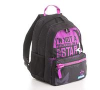 Zaino Mitama Unlimited Rockstar - nero, viola, 30 LT, Triplo scomparto, megazip, scuola elementare e medie