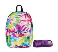Zaino Monoscomparto Ollie Fantasy Invicta, FULL SPACE, Multicolore, Con Fascia Estenbile tramite Zip, Massima Capienza, Tasca Porta Borraccia e Scomparto Porta Laptop, Scuola & Via
