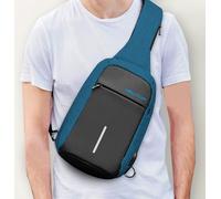Zaino Monospalla Antifurto Impermeabile con Porta USB e AUX - Design Unisex
