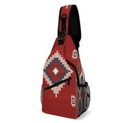 Zaino Monospalla Casual Crossbody Per Campeggio, Escursionismo, Scuola Southwestern Native American Aztec Ethnic Navajo Tribal Sportivo Sacchetto Del Messaggero