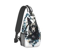 Zaino Monospalla Poliestere Sacchetto Del Messaggero Per Ciclismo, Escursionismo, Running Puppy Surrounded By Love Antifurto Crossbody