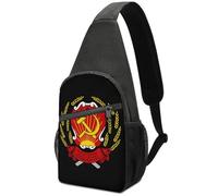 Zaino Monospalla Poliestere Sling Bag Per Viaggi, Campeggio, Escursionismo Russian Soviet Federative Socialist Republic Print All'Aperto Crossbody