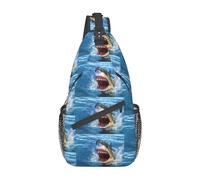 Zaino Monospalla Shark Open The Mouth Wide And Prepare Attack Moderno Borsa A Tracolla Uomo Funzionale Borsello Per Camminare Ciclismo Scolastici