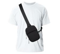 Zaino Monospalla Sling Bag per Uomo Donna, Borsa a Tracolla Uomo, Neoprene Impermeabile Borsa a Spalla Borsello Tracolla Marsupio Borsa da Petto per Corsa Allenamento Escursioni Ciclismo e Viaggi,Nero