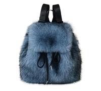 Zaino Morbido In Peluche Borsa A Tracolla Con Cordino Effetto Pelo Alla