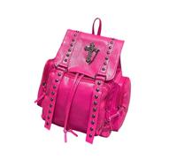 Zaino Multiuso Con Dettaglio Del Rivetto La Borsa Della Scuola In Pelle PU Daypack College Alla Per Uso Quotidiano E Zaino Per Donne Delle Scuole