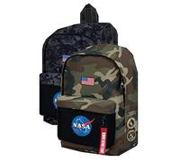 Zaino Nasa Camo Militare Nero Verde + omaggio portachiavi Astronauta