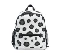 Zaino nero grigio leopardato bianco per bambini ragazzi ragazze, piccolo zaino, Nero Grigio Leopardo Bianco, Small, Zaini Cool Soccer Print | Zaini leggeri per bambini da 3 a 8 anni, con targhetta per il nome
