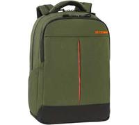 Comix Campus - Zaino Lavoro, Viaggi, Tasca Imbottita per PC o Tablet 13'', 2 Tasche Laterali con Elastico, Retro Ergonomico in Mesh, Fascia per Ancoraggio al Trolley, 29x40Hx15 cm, Verde