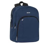 COMIX Zaino Organizzato Monocolore Blu Scuola Unisex-Adulto 31x42x19,5 cm