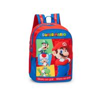 SUPER MARIO - Zaino Scuola Ufficiale Super Mario, Zaino Bambini, 2 Ampi Spazi Centrali, Tasche Frontali e Laterali, Spallacci Regolabili e Imbottiti, Schienale Imbottito, 32 x 43H x 23, 31 L