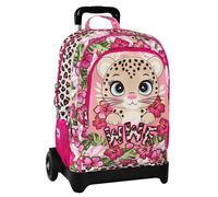 Zaino Organizzato Trolley Staccabile Leopardo Wwf Illustrato