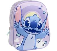 Zaino originale Disney Stitch per bambini con design viola e arcobaleno | Zaino prescolare Stitch resistente e leggero per bambine e bambini