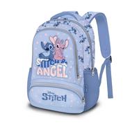 VARZI Zaino Scuola Ovetto Stitch e Angel Bambina Asilo Materna con Spallacci Regolabili, Design Colorato e Compatto per la Scuola e il Tempo Libero 1956