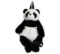 Zaino Panda in peluche - Materiale morbido di grande capacità, design dei cartoni animati alla moda | Borsa a tracolla carina, con peluche e schienale in peluche, regalo di compleanno di viaggio