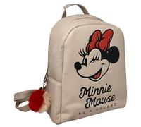 Zaino passeggio Minnie Disney 28 cm borsa a spalla con applicazione pon pom accessorio per bambini e ragazzi