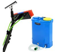 Zaino Per Acqua 16 Litri & Asta Telescopica Estensibile 9,1 Metri Con Spazzola