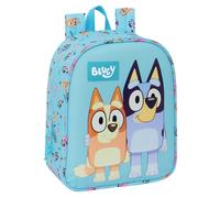 Zaino per asilo nido Safta Bluey - Adattabile al carrello - Cinghia da polso - 22x27x10cm - Azzurro