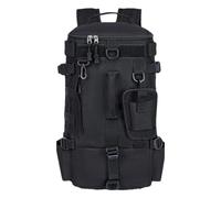 Zaino per attrezzatura - Borsa da pesca con supporti per canne, borsa per la pesca | Borsa per attrezzatura da pesca di grande capacità, borsa da campeggio con più tasche, organizer, nero, Consulte la