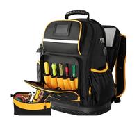 Zaino per attrezzi - Zaino resistente per attrezzi | Zaino per attrezzi per elettricista | Borsa multi tasca per riparazione, lavoro, manutenzione, compito, casa, progetti, campeggio all'aperto