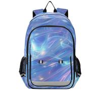 Zaino per bambine 8-12: borsa per libri casual per college in colori assortiti - Strisce luminose luminose e brillanti e vortici