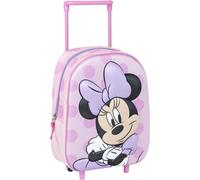 Zaino per bambini 3D Minnie Trolley - Ideale per i piccoli fan di Minnie Mouse. Con design tridimensionale e funzionalità trolley, perfetto per trasportare materiale scolastico e oggetti personali con
