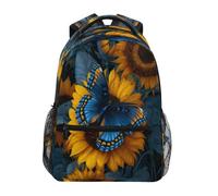 Zaino per bambini a forma di farfalla blu con ali per ragazzi e ragazze studenti grandi zaini per scuola elementare borsa a tracolla borsa per libri