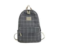 Zaino per bambini a quadri Studenti Zaino per zaini carino Zaino per donne Zaino per ragazze Borsa di tela per ragazza,Grigio,30cm x 12cm x40cm