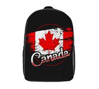 Zaino Per Bambini Bandiera D'Epoca Del Canada Borsa Da Viaggio Stampa 3D Borse Da Scuola Vintage Zaini Per Compleanno, Studenti, Scuola, 43X32X14Cm