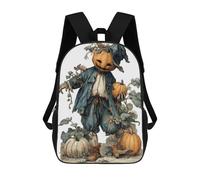 Zaino Per Bambini, Borsa Scolastica Vintage Halloween Pumpkin Scarecrow Illustration Zaino Per Studenti Di Grande Capacità, Zaino Per Ragazzi, Ragazze, Adulti, Adolescenti 17inch