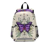 Zaino per bambini con ali di farfalla viola, per ragazzi e ragazze, mini zaino da viaggio per bambini 3-6 anni, medio