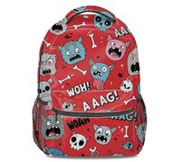 Zaino per bambini con stampa di mostri dei cartoni animati, leggero, resistente, per studenti della scuola materna e delle scuole elementari, Stile 5, L