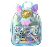 Zaino per bambini con unicorno e coriandoli mobili blu 25cm 4,5L
