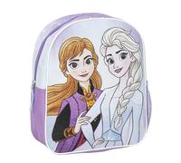 Zaino per bambini della scuola di Frozen - colore blu - 25 x 20 x 29 cm - realizzato in poliestere - con chiusura a cerniera - stampa Elsa e Anna - prodotto originale disegnato in Spagna, Blu chiaro,